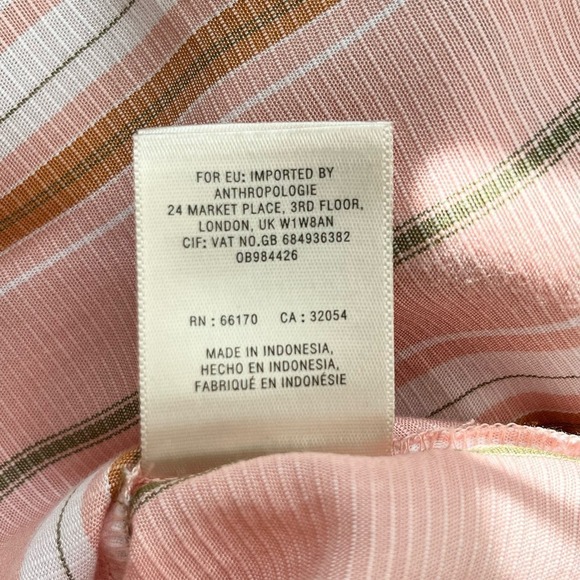 Anthropologie Maeve Brenda Peasant Top Blouse in Pink Stripes, Size XS - Picture 14 of 16